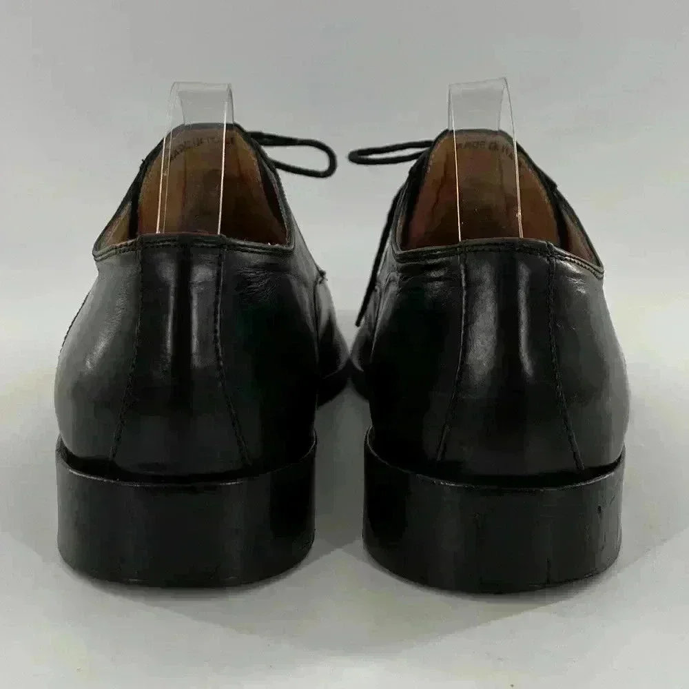 Mercanti Fiorentini mens dress shoes size 8 black Italian leather vintage 90s